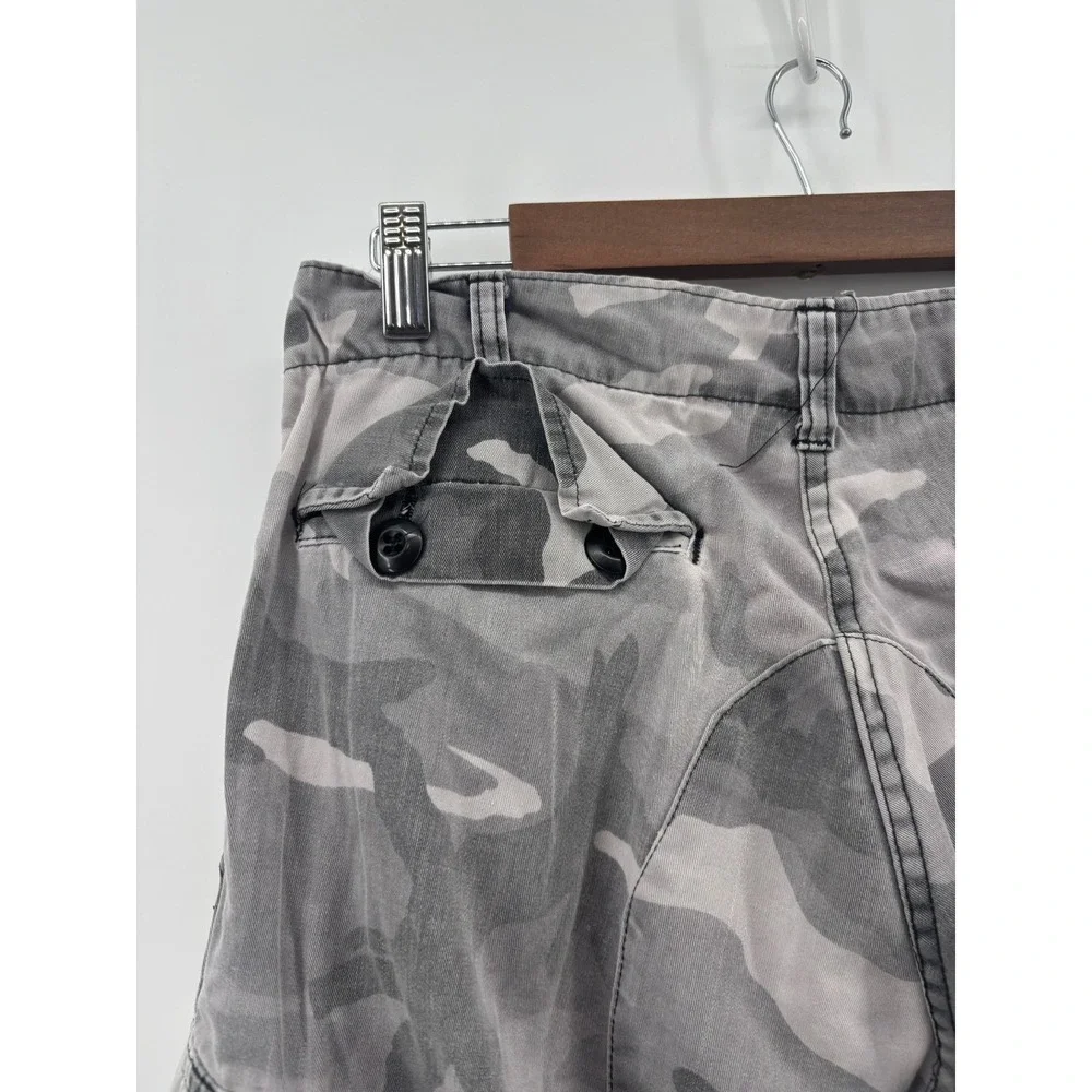 Military Combat Cargo Work Shorts Mens Gray Camouflage Utility BDU Small USA